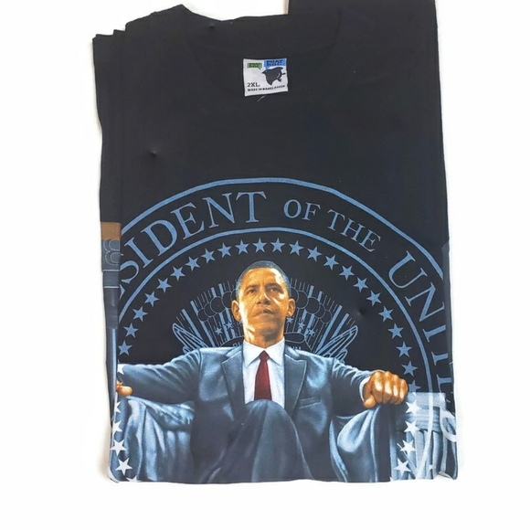 🔴‼️🟡 Sale‼️ Barack Obama Men's Short Sleeve T-Shirt Size 2XL - Picture 2 of 5
